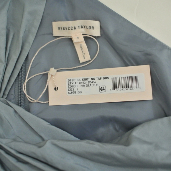 REBECCA TAYLOR Knot Neck Taffeta dress NWT - Picture 8 of 8